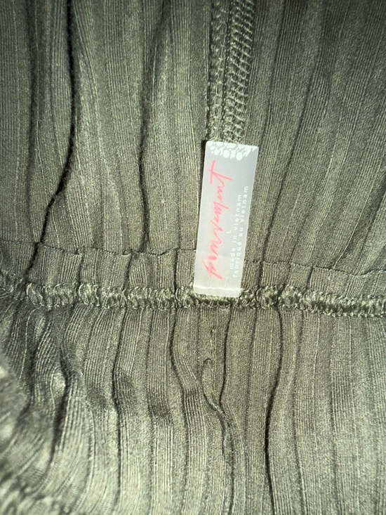 FP Movement by Free People Olive Green Wide Leg Ribbed Pants - Picture 3 of 3